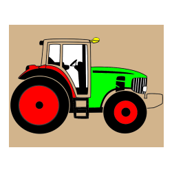 Pobarvana pobarvanka - Pobarvanka velikega in zmogljivega traktorja