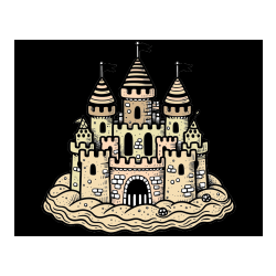 Pobarvana pobarvanka - Pobarvanka velikega peščenega gradu