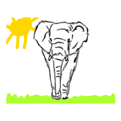 Pobarvana pobarvanka - Pobarvanka velikega slona