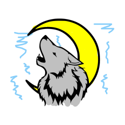 Pobarvana pobarvanka - Pobarvanka volk in lune