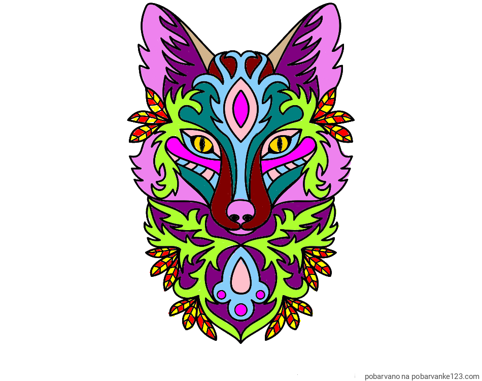 POBARVANA POBARVANKA - Pobarvanka volka - mandale