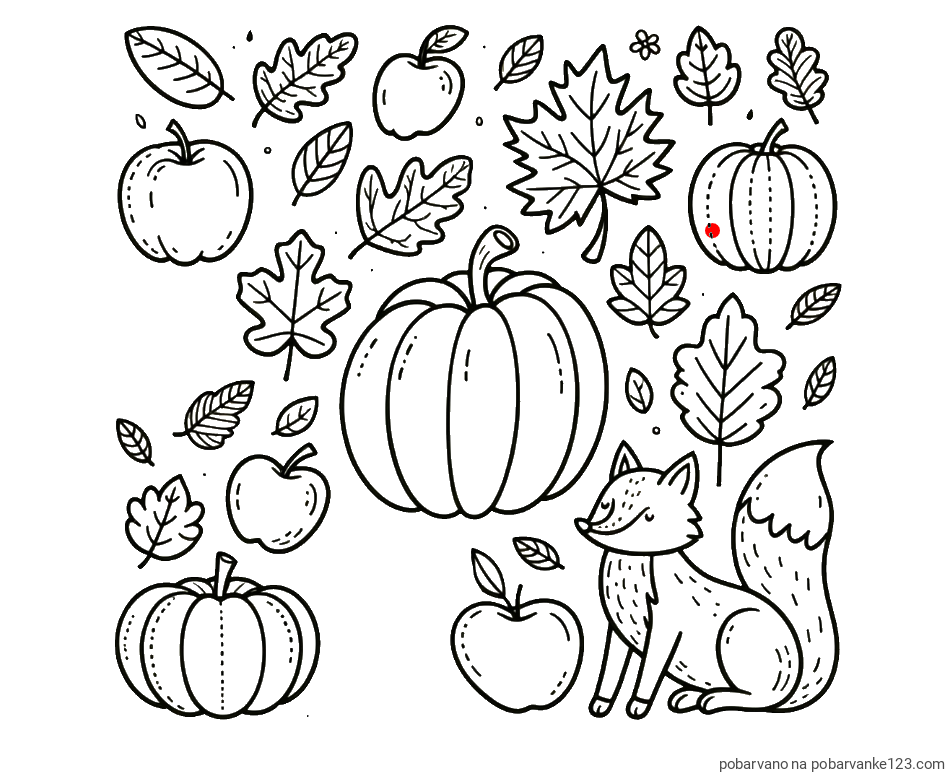 POBARVANA POBARVANKA - Pobarvanka z motivom jeseni