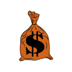 Pobarvana pobarvanka - Pobarvanka žaklja z denarjem