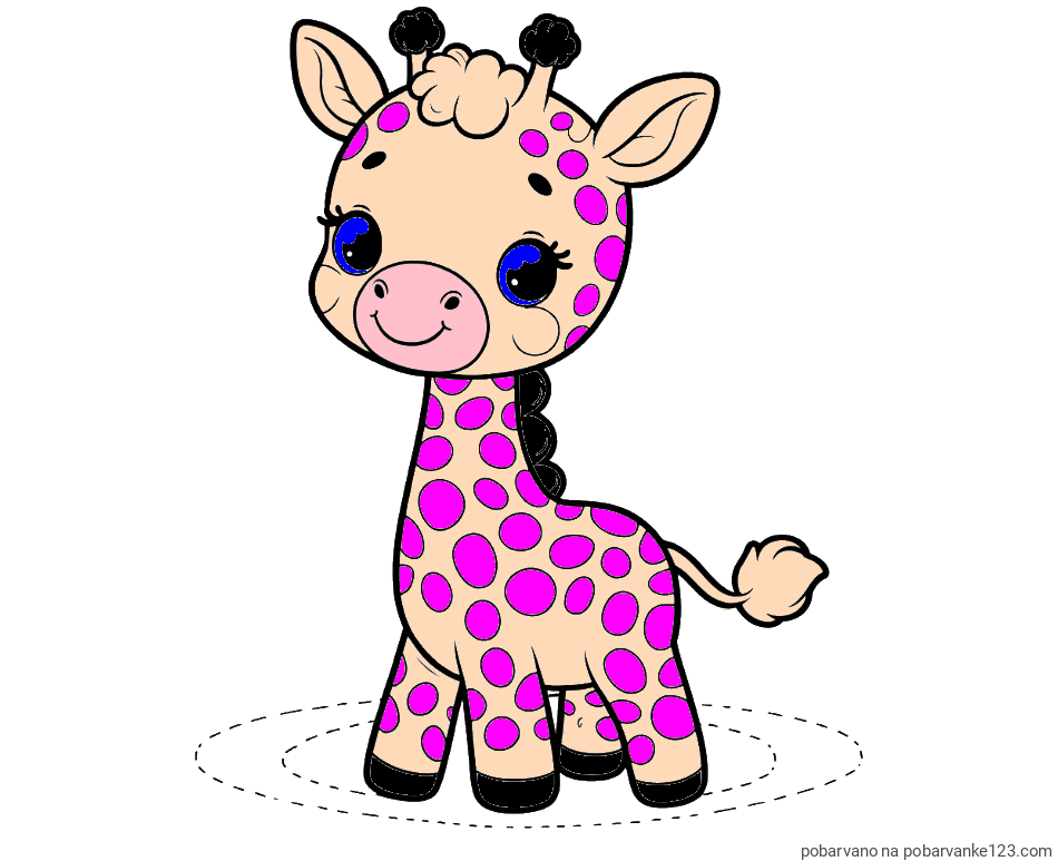 POBARVANA POBARVANKA - Pobarvanka žirafe