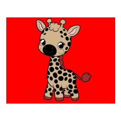 Pobarvana pobarvanka - Pobarvanka žirafe