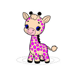 Pobarvana pobarvanka - Pobarvanka žirafe