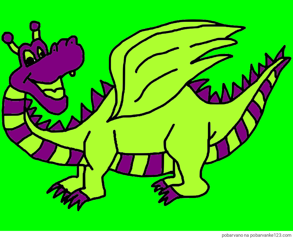 POBARVANA POBARVANKA - Pobarvanka zmajčka