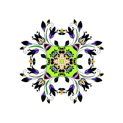 Pobarvana pobarvanka - Pobarvnaka mandale (rože)