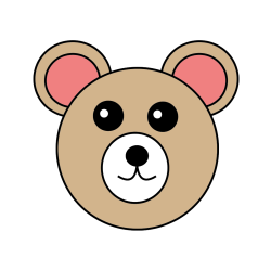 Pobarvana pobarvanka - Preprosta pobarvanka medvedka