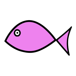 Pobarvana pobarvanka - Preprosta pobarvanka ribe