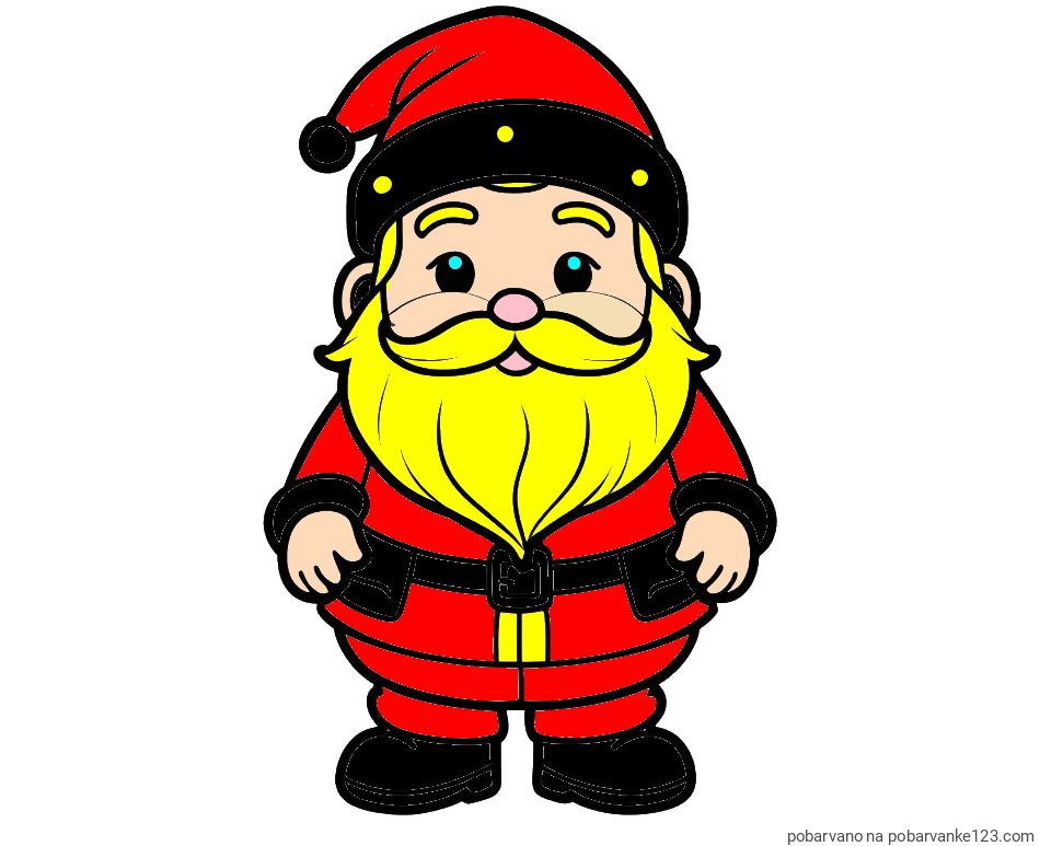 POBARVANA POBARVANKA - Simpatična pobarvanka Božička