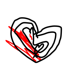 Pobarvana pobarvanka - SRČEK