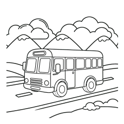 Pobarvanka avtobusa na vožnji