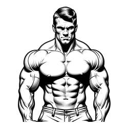 Pobarvanka bodybuilder-ja