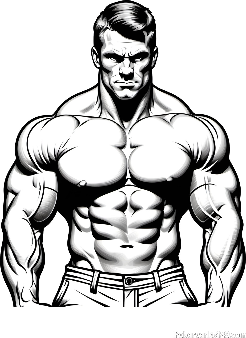 Pobarvanka bodybuilder-ja