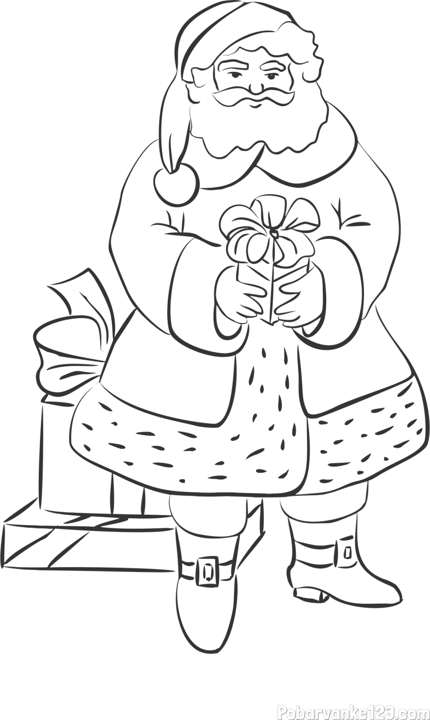 Pobarvanka čudovitega Božička