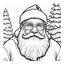 Pobarvanka Božička z očali