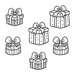 Pobarvanka božičnih daril