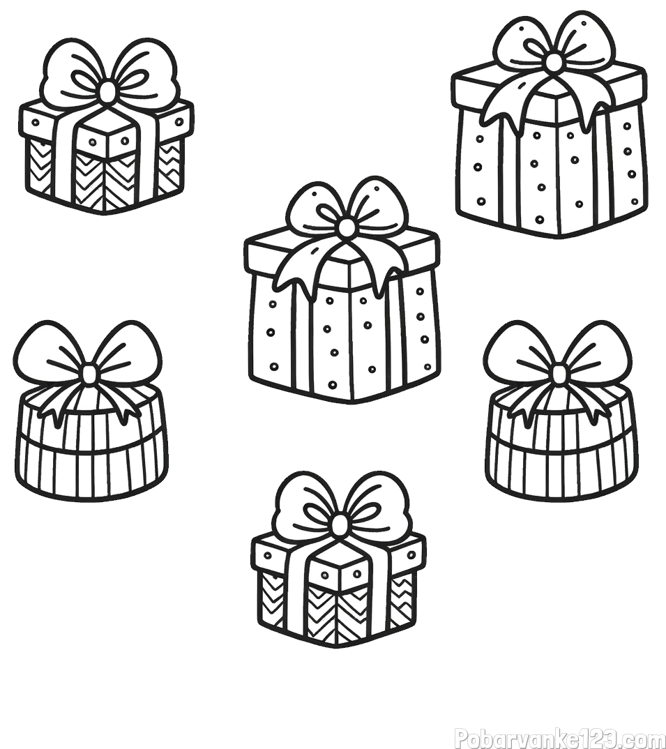 Pobarvanka božičnih daril