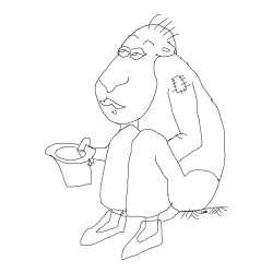 Pobarvanka brezdomca