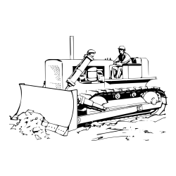 Pobarvanka buldožerja