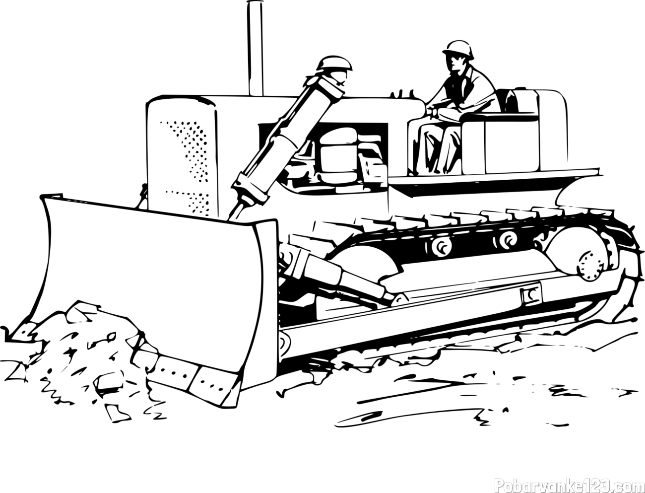 Pobarvanka buldožerja