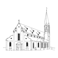 Pobarvanka cerkev st.Mang iz leta 1828