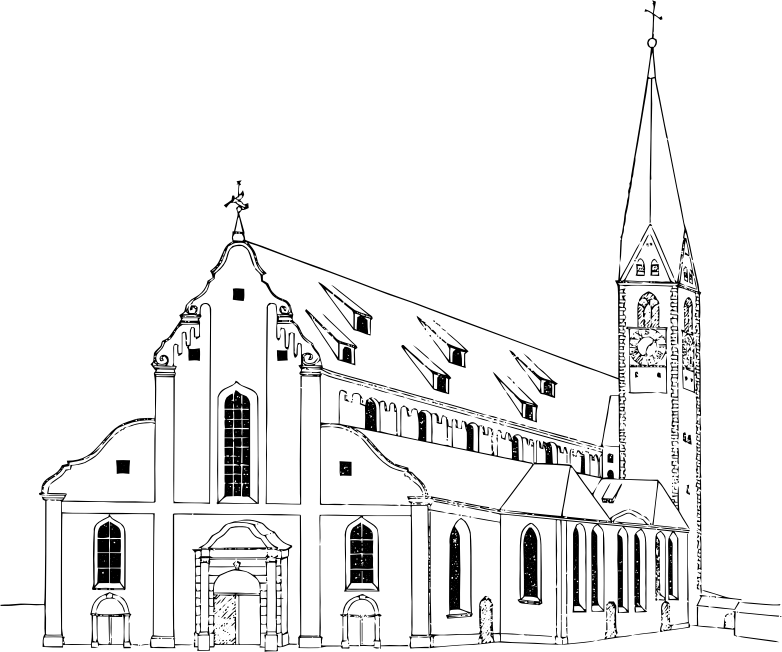 Pobarvanka cerkev st.Mang iz leta 1828