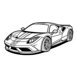 Pobarvanka čudovitega športnega avtomobila