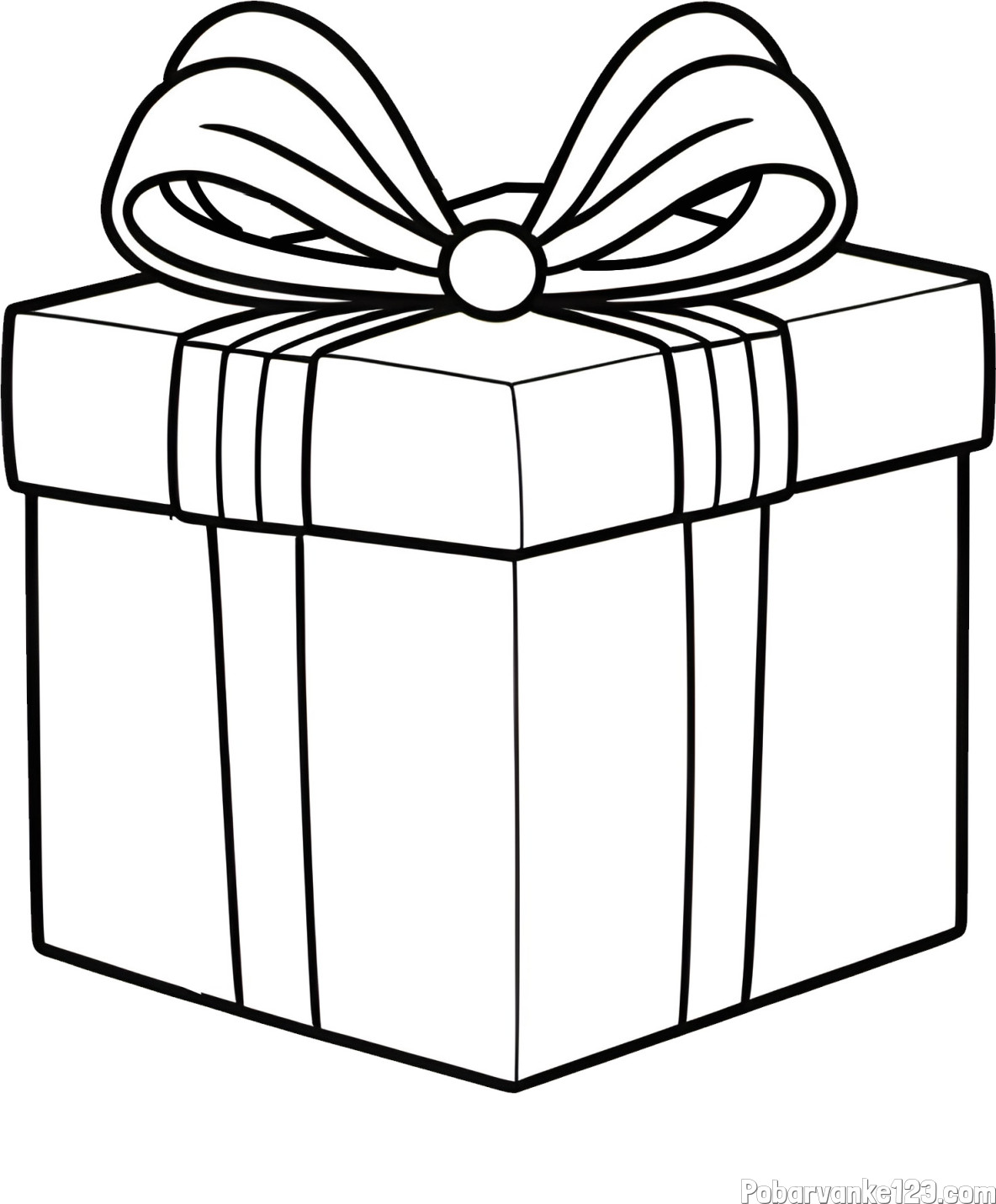 Pobarvanka darila s pentljo