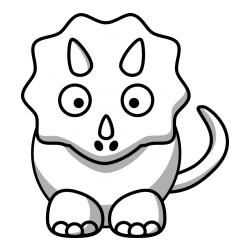 Pobarvanka dinozavra triceratops