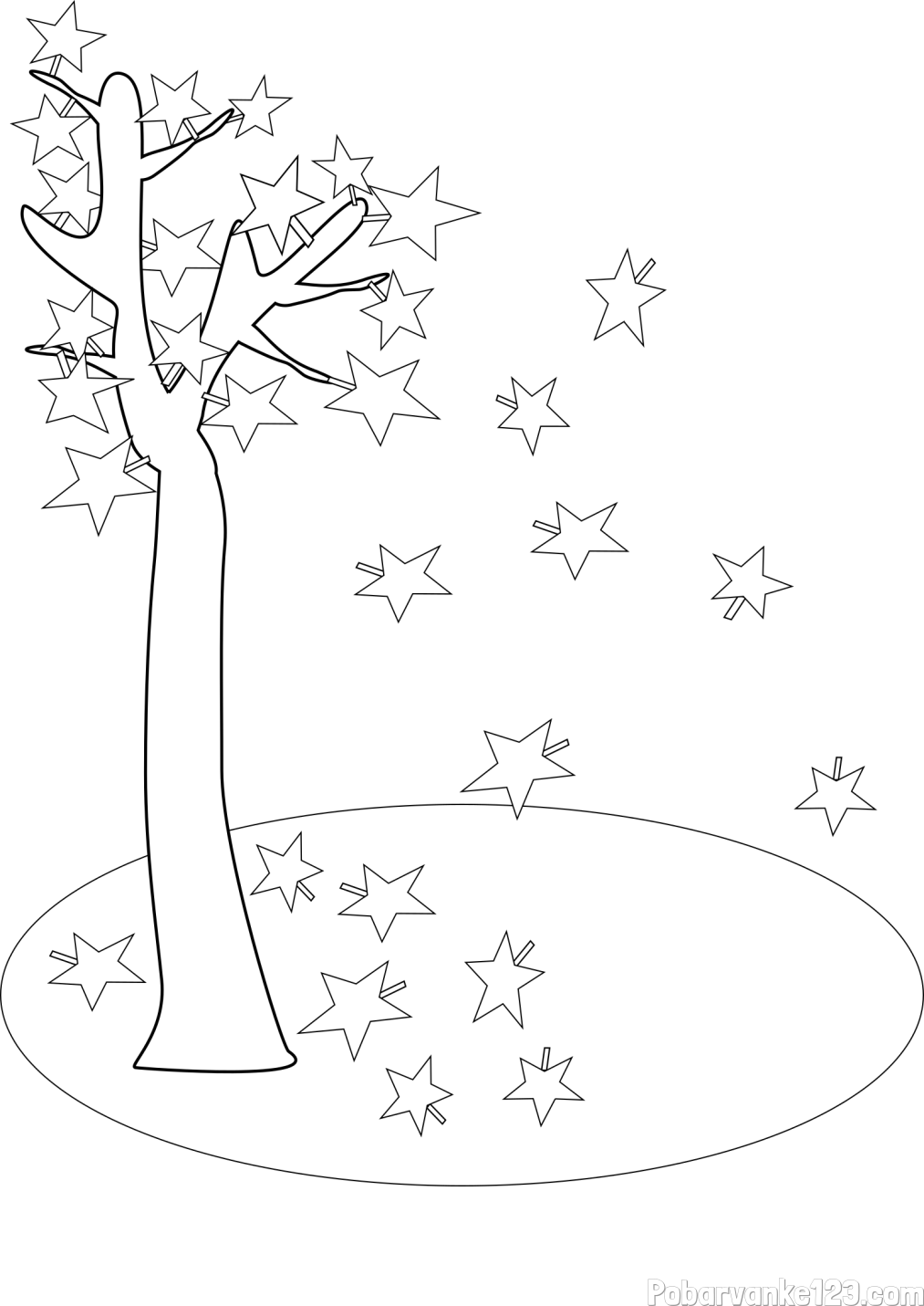 Pobarvanka drevesa v jeseni