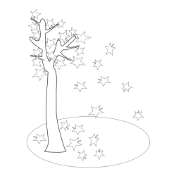 Pobarvanka drevesa v jeseni