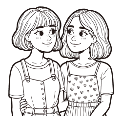 Pobarvanka dveh najboljših prijateljic