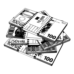 Pobarvanka evrskih bankovcev