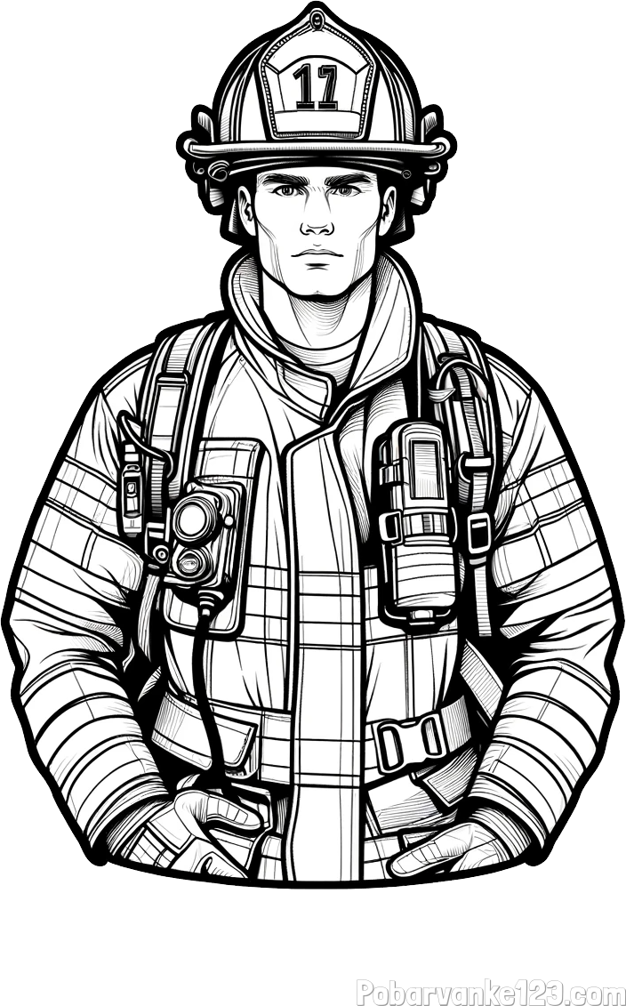 Pobarvanka gasilca (realistična)