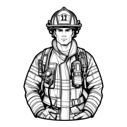 Pobarvanka gasilca (realistična)