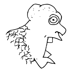 Pobarvanka glave pošasti