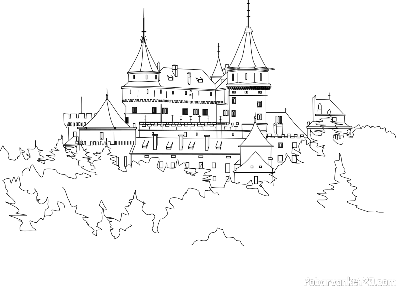 Pobarvanka gradu na Sloveškem