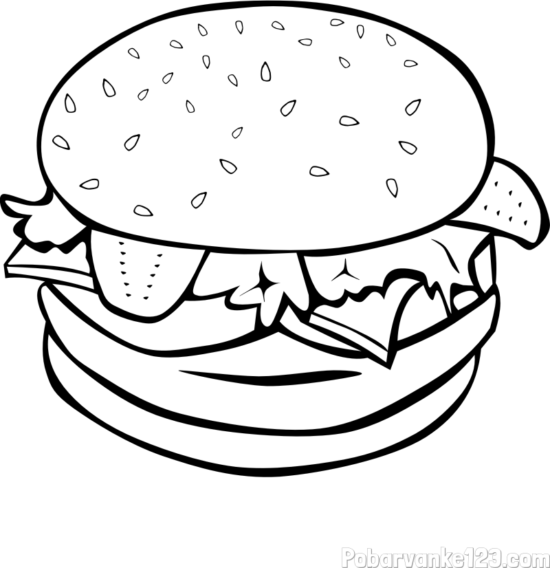 Pobarvanka hamburgerja