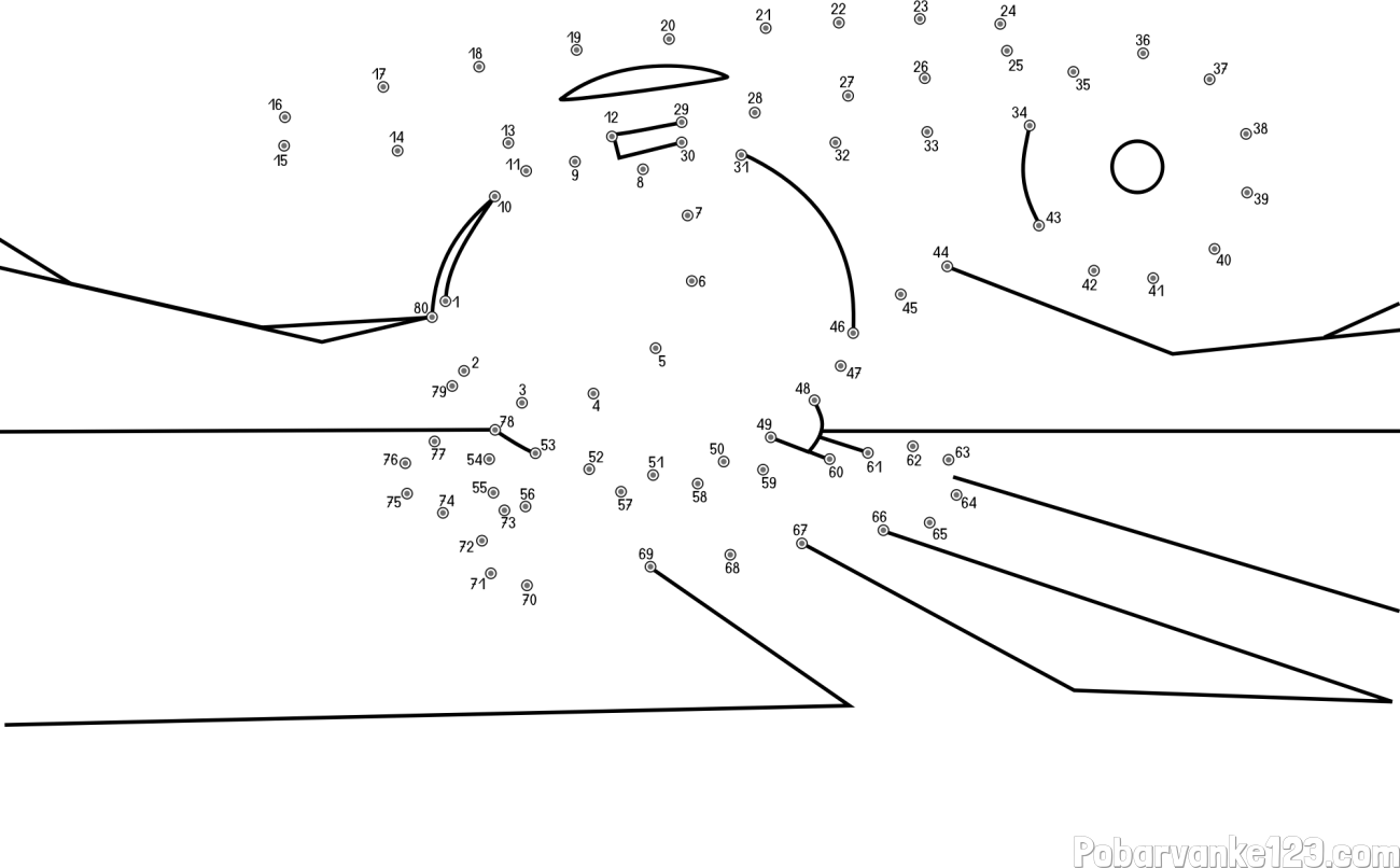 Pobarvanka helikopterja - poveži številke