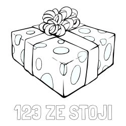 Online izdelana pobarvanka - Pobarvanka imena 123 ŽE STOJI in božično darilo