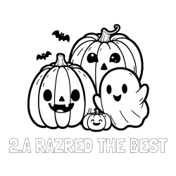 Online izdelana pobarvanka - Pobarvanka imena 2.A RAZRED THE BEST in pobarvanka duhca in buč za noč čarovnic