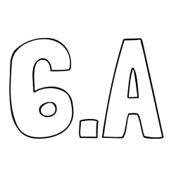 Online izdelana pobarvanka - Pobarvanka imena 6.A