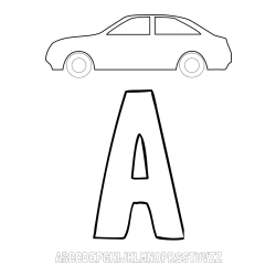 Online izdelana pobarvanka - Pobarvanka imena ABCČDEFGHIJKLMNOPRSŠTUVZŽ in pobarvanka črke A