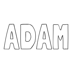 Pobarvanka imena ADAM