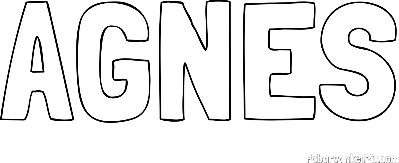 Pobarvanka imena AGNES