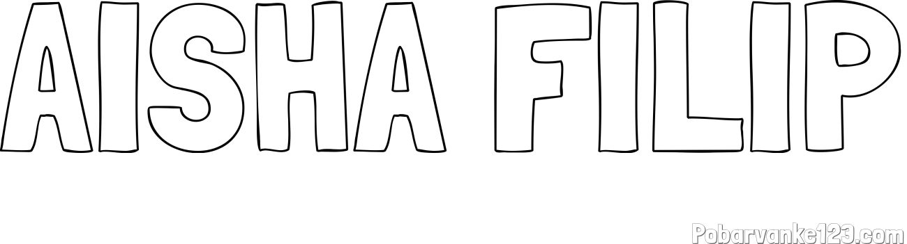 Pobarvanka imena AISHA FILIP