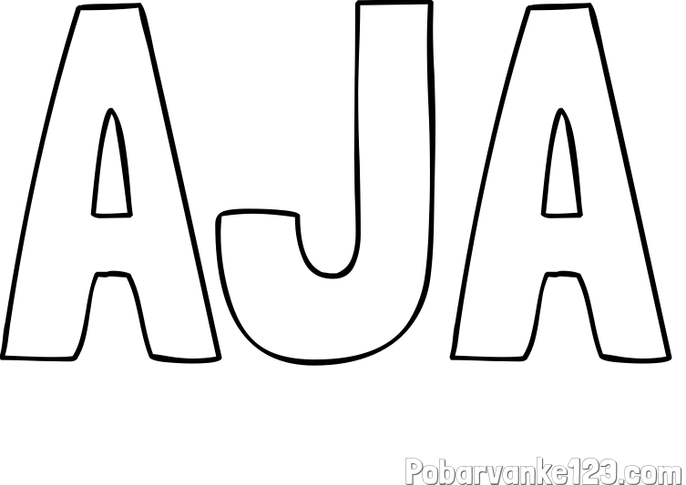 Pobarvanka imena AJA
