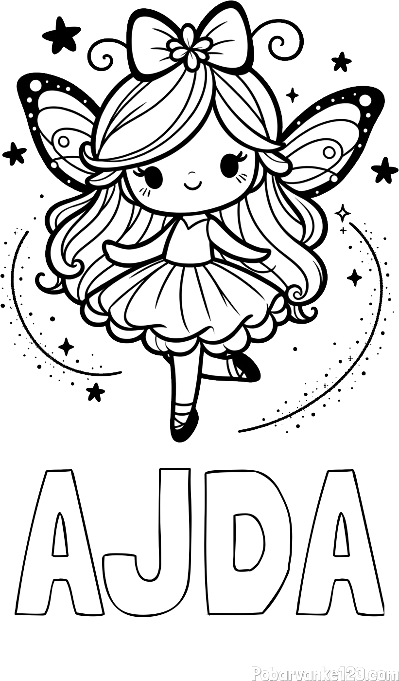 Pobarvanka imena AJDA